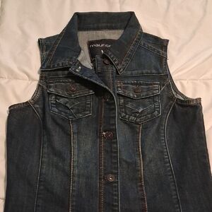 Maurices Blue Denim Vest